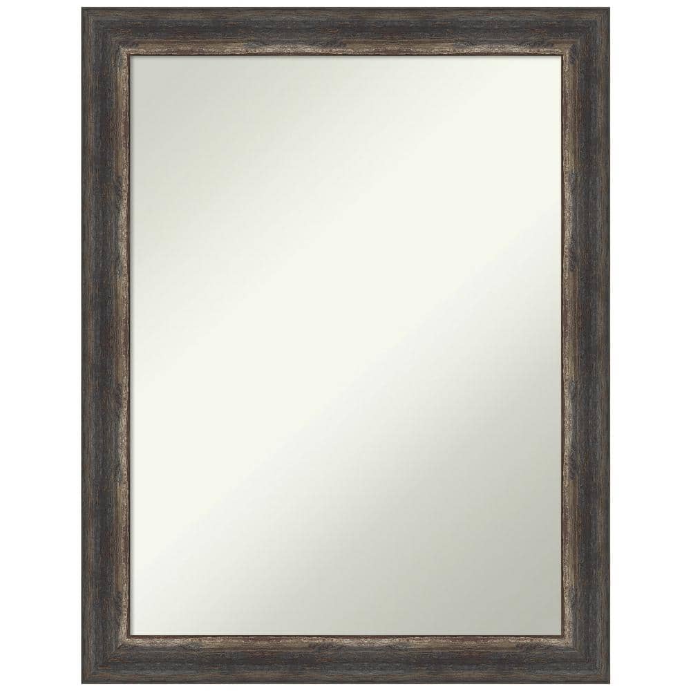 Bronze Charred Wood Rectangular Bathroom Vanity Mirror