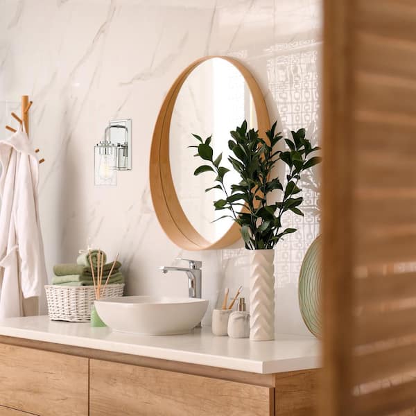 Designers Fountain - Logan 4.5 in. 1-Light Chrome Classic Wall Sconce with Clear Seedy Glass Shade