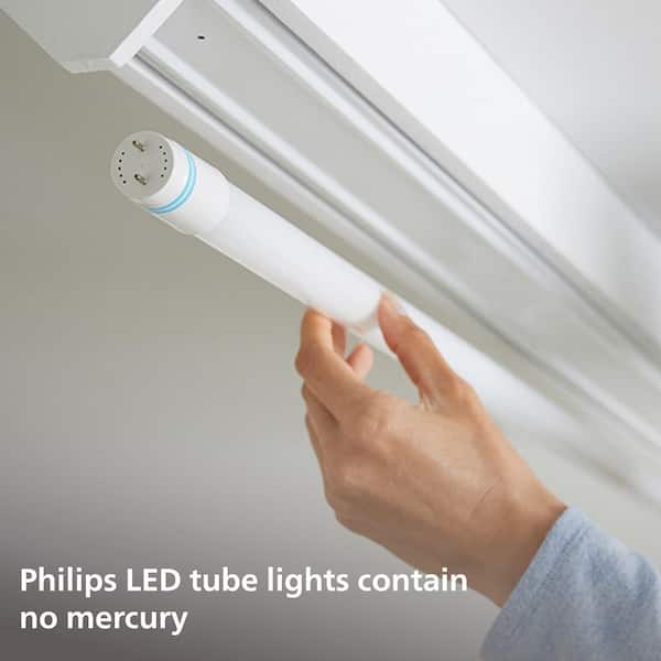 Philips 32-Watt Equivalent 4 ft. Linear T8 Type B Cool White Philips 32-Watt Equivalent 4 ft. Linear T8 Type B Cool White