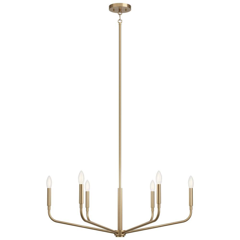Madden 32" Gold and Bronze Candle Chandelier Light