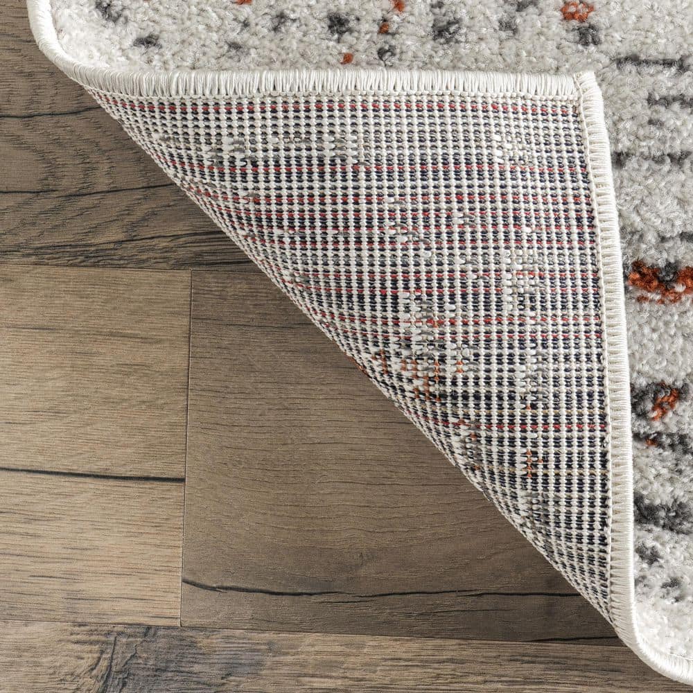 Arlena Red and Gray Synthetic 8' x 10' Vintage Area Rug