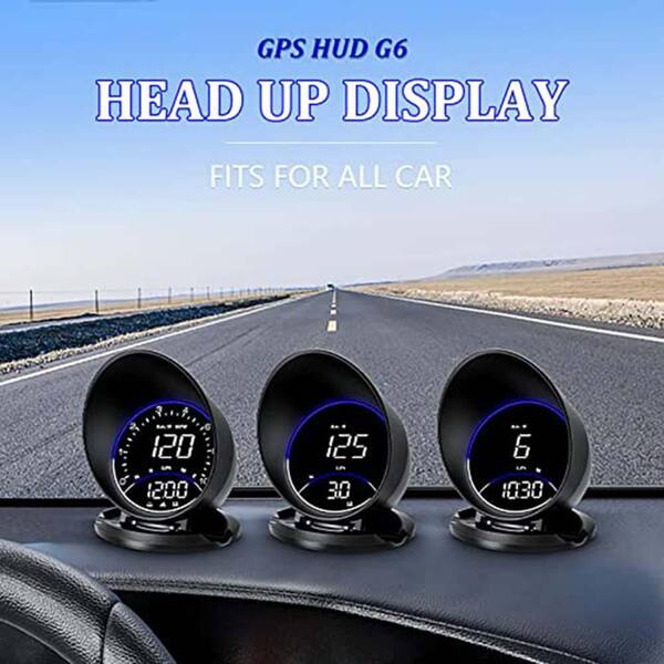 OBJLGEV Auto GPS Speedometer with Head Up Display in Black