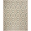 SAFAVIEH Beach House Aqua/Cream 8 ft. x 10 ft. Medallion Indoor/Outdoor ...
