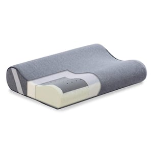 Contour Charcoal Medium Soft Memory Foam Standard Pillow