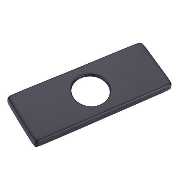 ARCORA 6.1 in. x 2.4 in. x 0.3in. Faucet Deck Plate in Matte Black