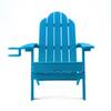 LUE BONA Phillida Blue Recycled Poly HIPS Plastic Weather Resistant Reclining Outdoor Adirondack Chair Patio Fire Pit Chair 1Pcs DPTHD23020-6