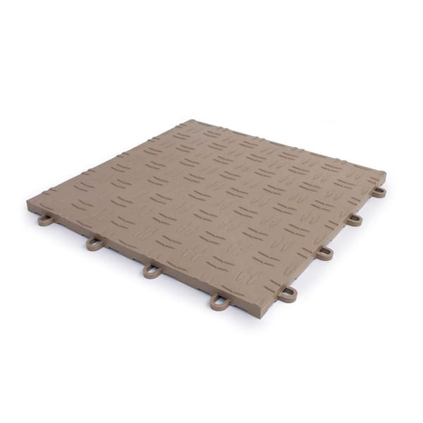 Diamond Beige 12" x 12" x .5" Modular Garage Flooring Tile 24 pack (covers 24 sq.ft.)
