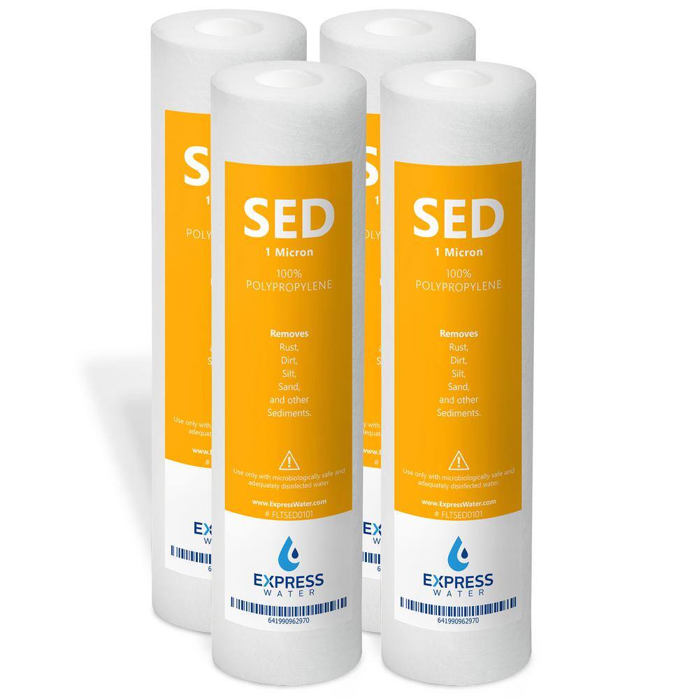 10 inch 1 Pack Sediment Water Filter Replacement High Capacity Model: FLTSED0501 5 Micron Under Sink and Reverse Osmosis System Filters Express Water 10 inch 1 Pack Sediment Water Filter Replacement High Capacity Model: FLTSED0501 5 Micron Under Sink and Reverse Osmosis System Filters Express Water