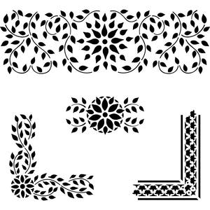 Indian Inlay Stencil Details