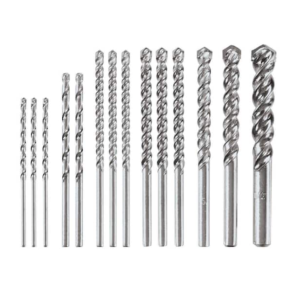 Bosch Fast Spiral Carbide-Tipped Masonry Rotary Drill Bit Set for Drilling in Brick and Block (14-Piece)