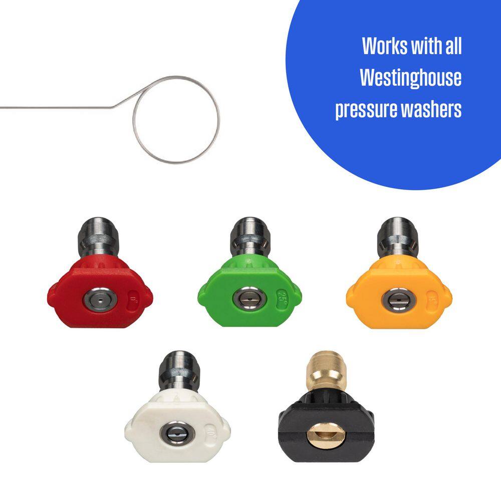 "5-Piece Quick Connect Pressure Washer Nozzle Kit, 1/4"" Universal Fit for Pressure Washers" price history on PriceWatchPro