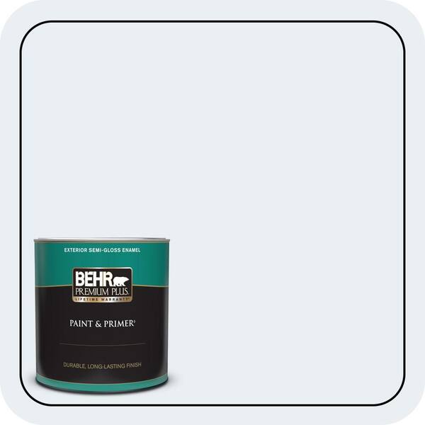 BEHR PREMIUM PLUS 1 qt. #PPL-13 Distant Windchime Semi-Gloss Enamel Exterior Paint & Primer
