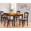 Boraam 5-Piece Black and Oak Dining Set 80536 - The Home Depot