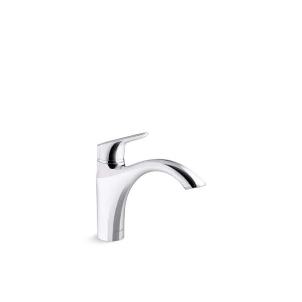 KOHLER Rival Single-Handle Kitchen Sink Faucet in Polished Chrome