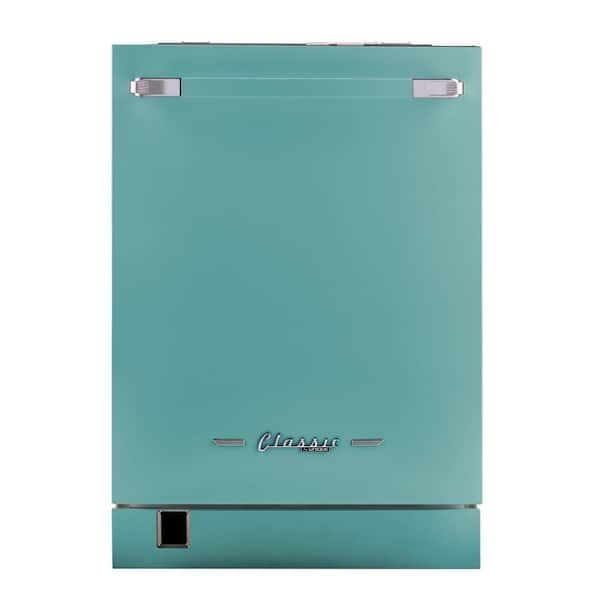 24" Classic Retro Panel Ready Dishwasher in Ocean Mist Turquoise