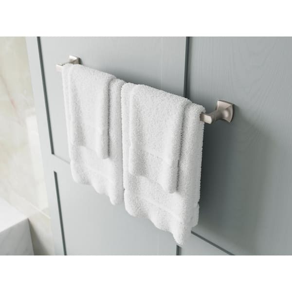Vaneri 18 in. Wall Mounted Towel Bar in Spot Defense Brushed Nickel