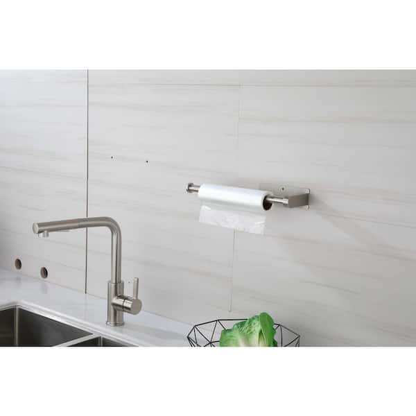 Stainless Steel Kitchen Roll Holder, Self-adhesive Or Drill Installation, Towel  Rack, Under Cabinet Paper Towel Holder For Kitchen, Self-adhesive Paper  Towel Holder For Bathroom, Soft Black Paper Towel Rack For Wall Mount