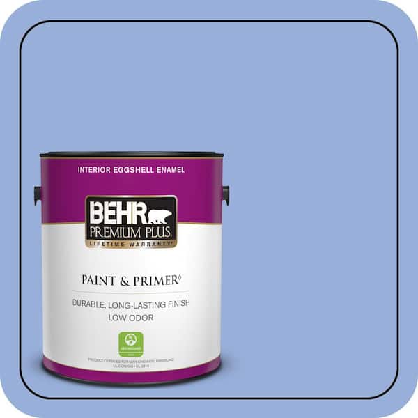 BEHR PREMIUM PLUS 1 gal. #590B-4 Anemone Eggshell Enamel Low Odor Interior Paint & Primer