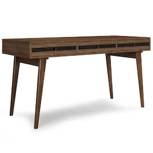 Clarkson SOLID ACACIA WOOD Contemporary 60 in. Wide Desk in Rustic Natural Aged Brown