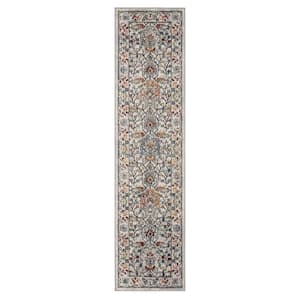 Bonilla Grey 1 ft. 11 in. x 10 ft. Traditional Ornamental Sultanabad Runner Rug