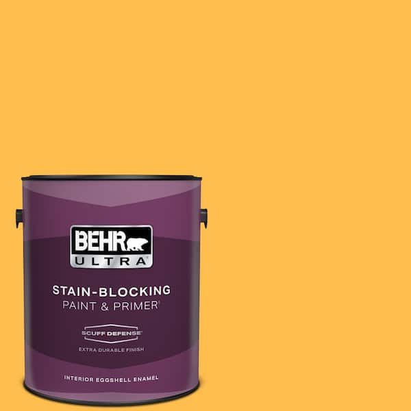 BEHR ULTRA 1 gal. #310B-6 Twenty Carat Extra Durable Eggshell Enamel Interior Paint & Primer