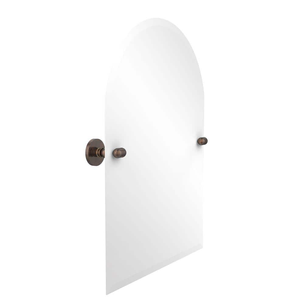 Allied Brass Tango Collection 21 in. x 29 in. Frameless Arched Top Single Tilt  Mirror with Beveled Edge in Venetian Bronze TA-94-VB The Home Depot