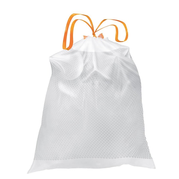 HDX 13 Gal. Reinforced Top Drawstring Kitchen Trash Bags with 20% PCR (55-Count)