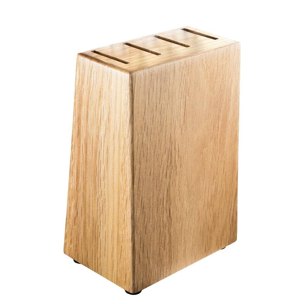 Cutco Knife Block Space Saver Hang Fold 5 Slot Oak Adjustable Stand CUTCO  Knives