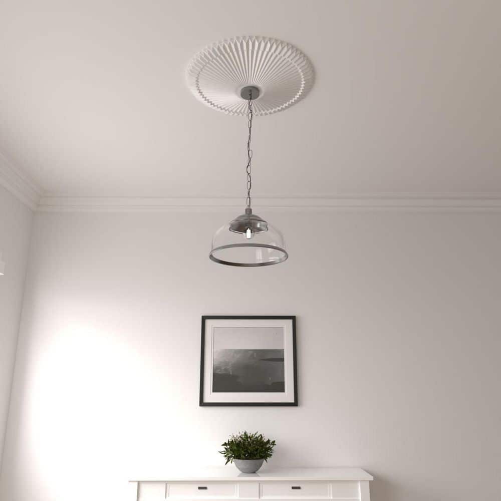 Primed White 24" Decorative Ceiling Medallion