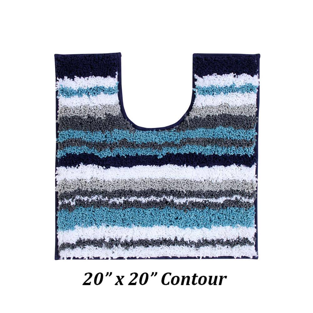 Better Trends Griffie Collection Blue and Grey 20 in. x 20 in. Contour ...