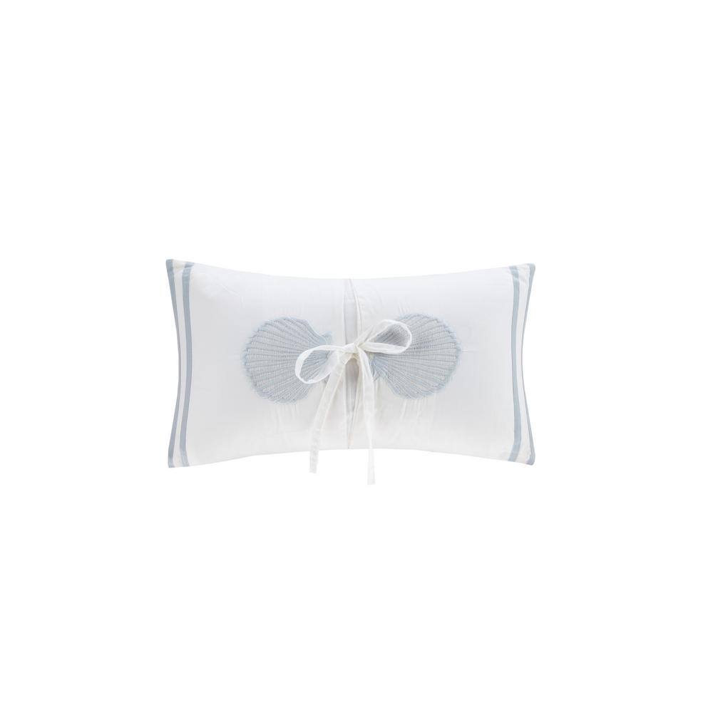 Crystal Beach Embroidered Oblong Pillow
