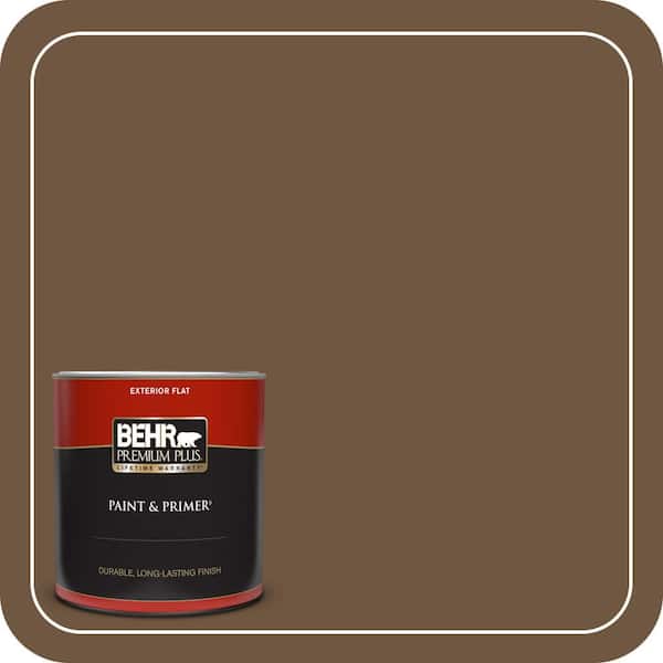 BEHR PREMIUM PLUS 1 qt. Home Decorators Collection #HDC-FL15-04 Cinnamon Crumble Flat Exterior Paint & Primer