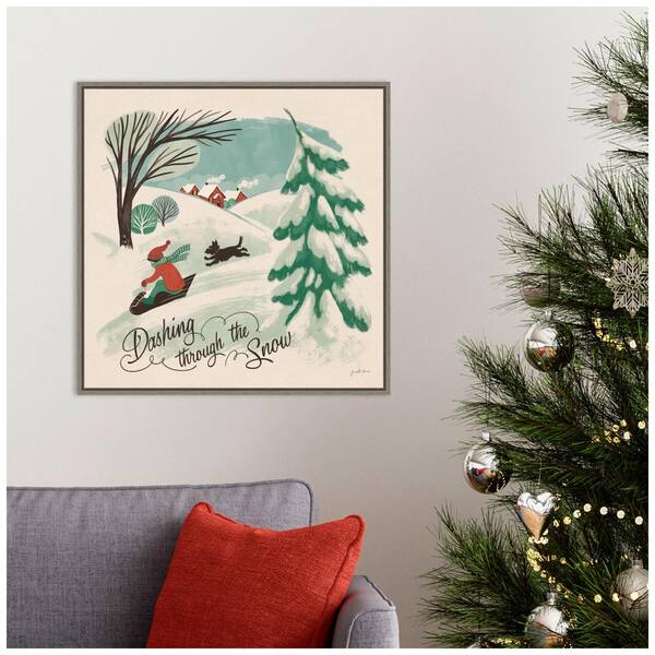 Sleigh Dogs Wood Print  Art Print On Wood Pallet  Pallet Wood Wall Art  Holiday Home Decor