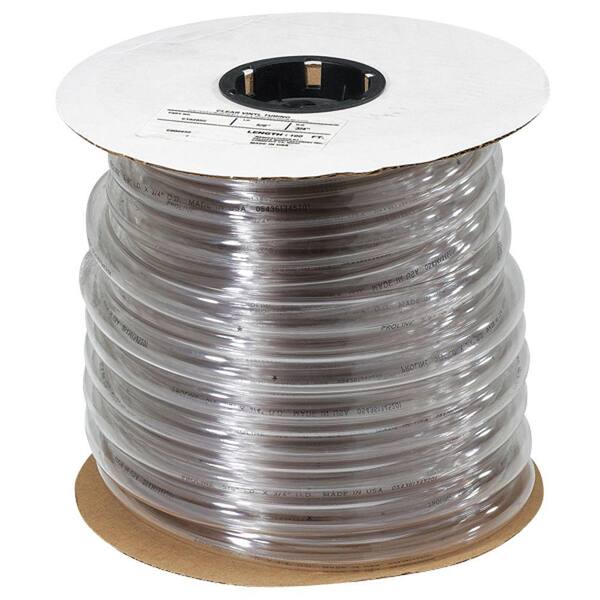 Everbilt 1-1/4 in. O.D. x 1 in. I.D. x 50 ft. Clear Vinyl Tubing
