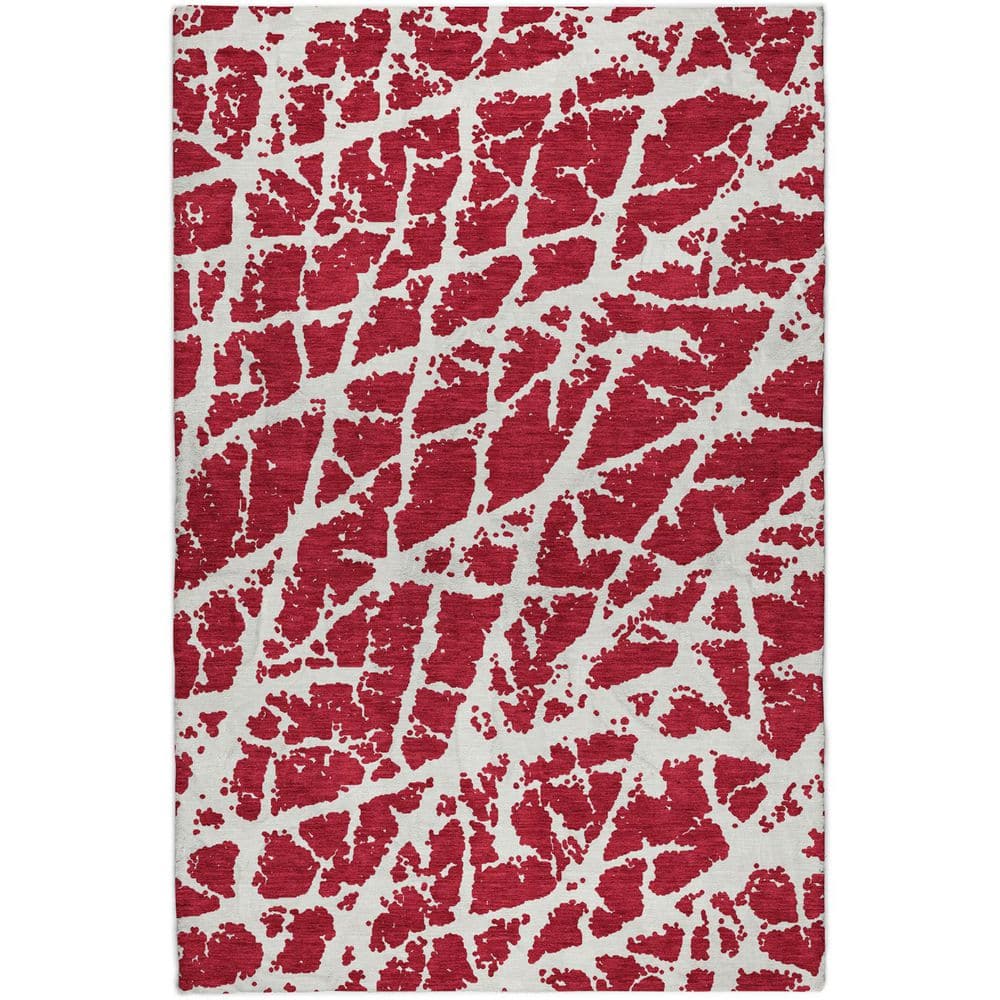 Dream Shag Premium Machine Washable Abstract ADS501 Red 5 ft. x 7 ft. 6 in. Area Rug price history on PriceWatchPro