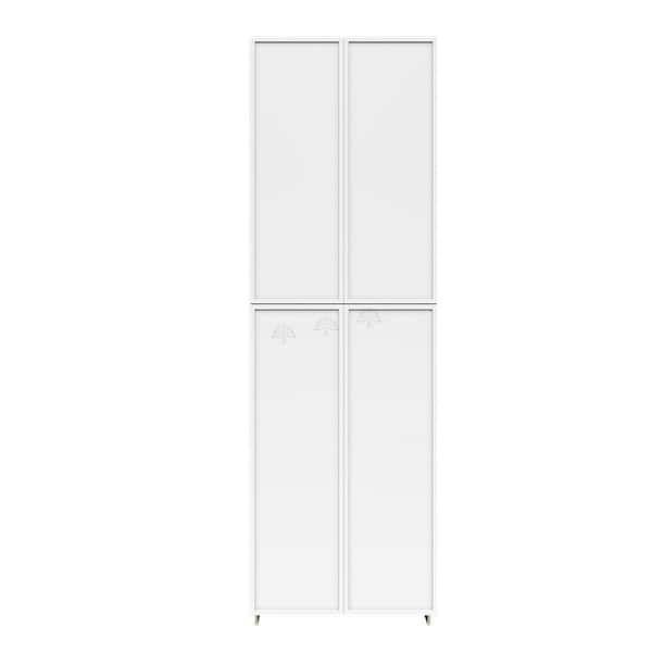 Slim Shaker Assembled 30 in. W x 84 in. H x 27 in. D Pantry Kitchen Cabinet in White