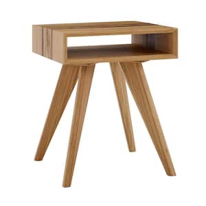 Azara 25.5 in. Caramelized Standard Square 100% Bamboo End Table
