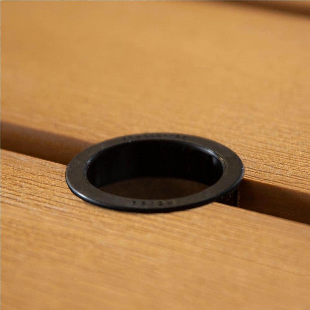 Saddle Brown and Black Eco-Friendly Synthetic Wood Picnic Table