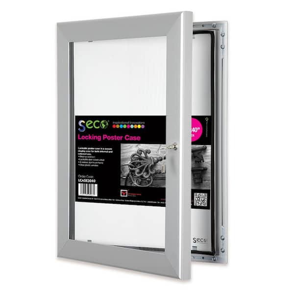 SECO 30 in. x 40 in. Silver Locking Poster Case