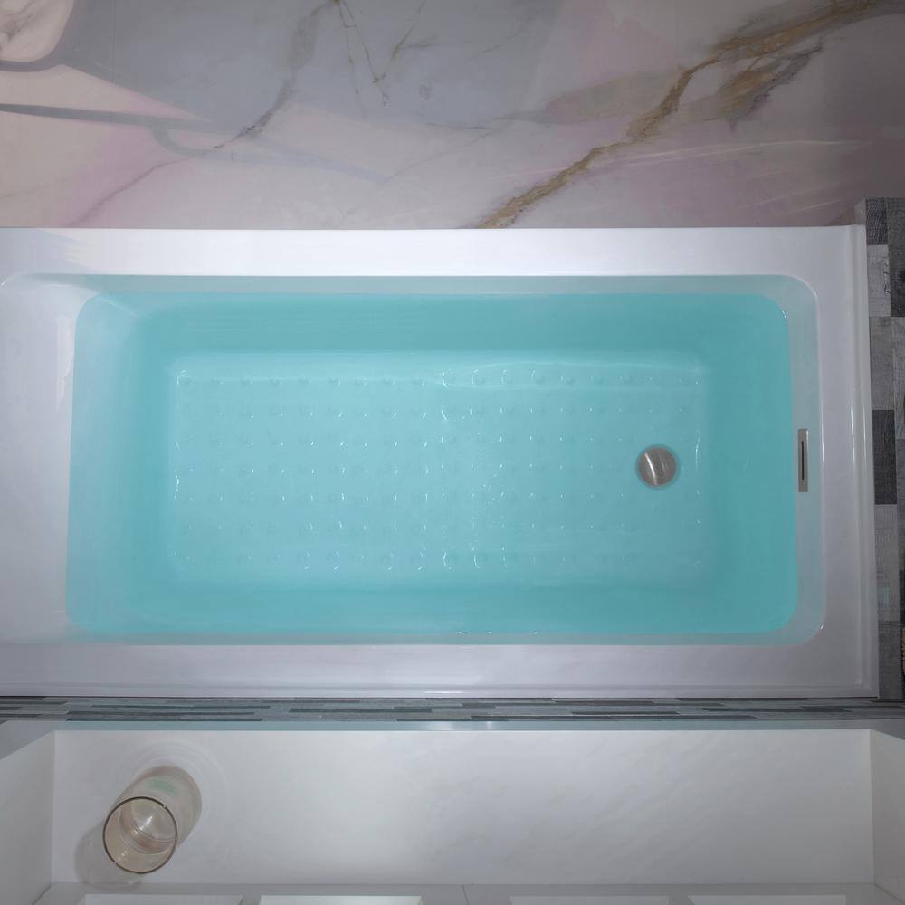 Vine 60'' x 30'' White Acrylic Alcove Soaking Bathtub