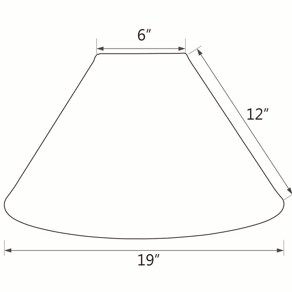 Light Grey Linen Empire Lamp Shade, 19" Bottom x 12" Height