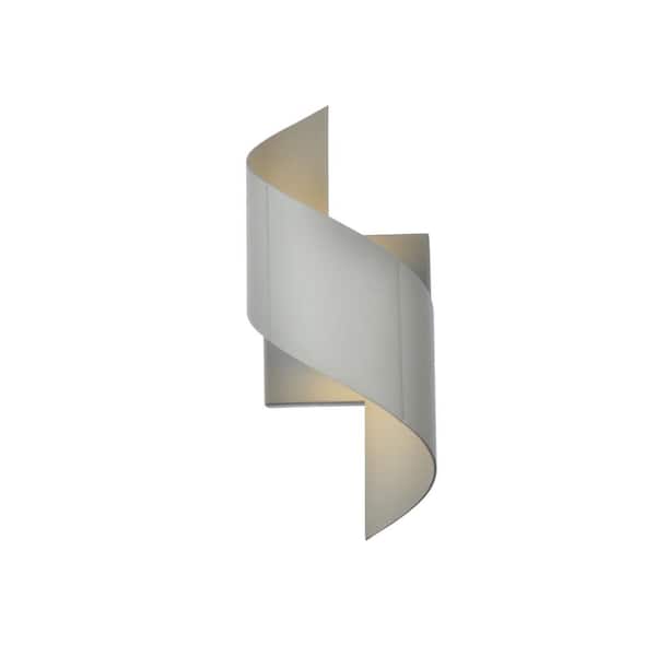 Unbranded Timeless Home 1-Light Irregular Silver LED Outdoor Wall Sconce