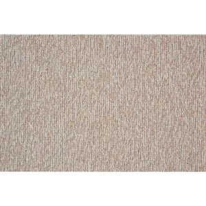 Tidal Tweed - Sandstone - Beige 13.2 ft. 39.23 oz. Wool Loop Installed Carpet