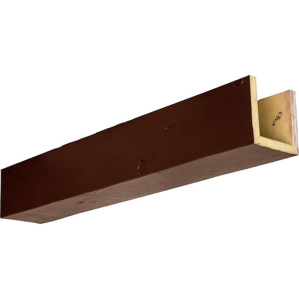 Ekena Millwork 10 in. x 12 in. x 20 ft. 3-Sided (U-Beam) Knotty Pine Natural Pecan Faux Wood Ceiling Beam