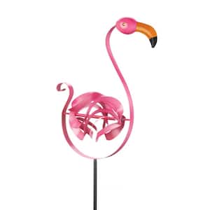 12 in. x 6.5 in. x 60 in. Flamingo Iron Garden Stake