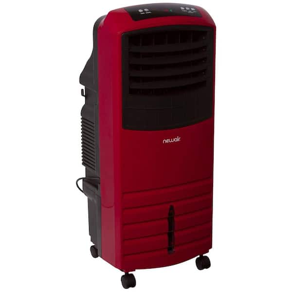 NewAir 1000 CFM 3-Speed 2-In-1 Portable Evaporative Cooler (Swamp Cooler) and Fan 300 sq. ft. with Large Water Thank - Red