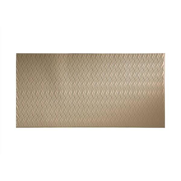 Fasade Current Vertical 96 in. x 48 in. Decorative Wall Panel in Bisque