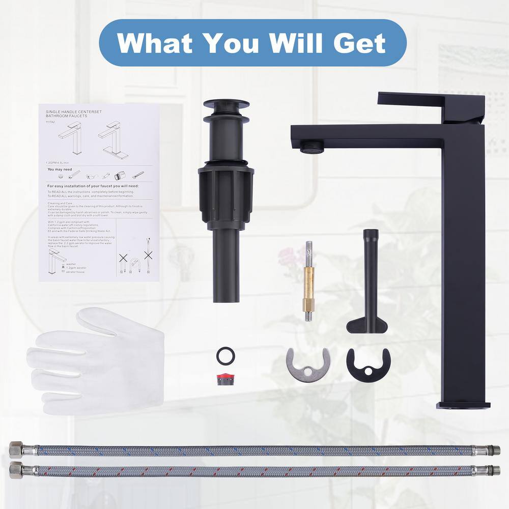 Oil Rubbed Bronze Single Handle Tall Bathroom Faucet