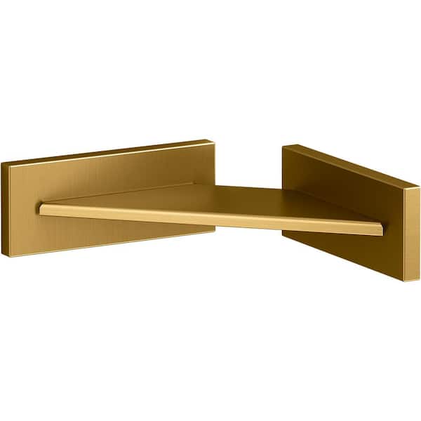KOHLER Square 6.3125 in. Foot Rest in Vibrant Brushed Moderne Brass