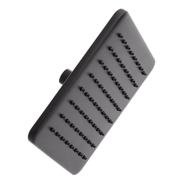 SIGNATURE HARDWARE Berwyn 1-Spray Patterns 1.75 GPM 7.875 in. Wall Mount Fixed Showerhead in Matte Black